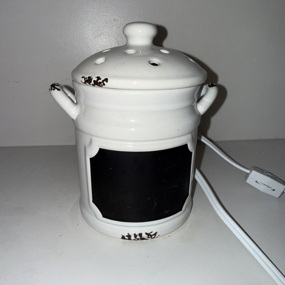 SCENTSY COUNTRY CANISTER MILK JUG WAX WARMER WITH CHALK BOARD (no box no chalk)^